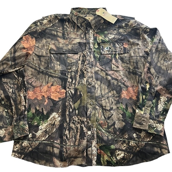 Mossy Oak Men's Long Sleeve Cotton Mill Hunt Shirt Size L - Picture 1 of 10